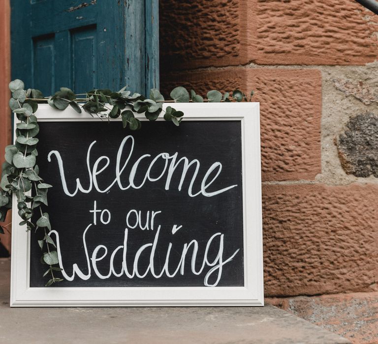 Chalkboard Wedding Sign | Paul & Nanda Photography