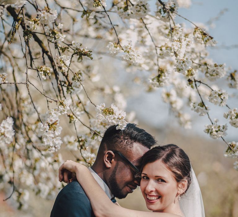 Bride in Lace Wedding Dress | Groom in Bow Tie & Braces | Paul & Nanda Photography