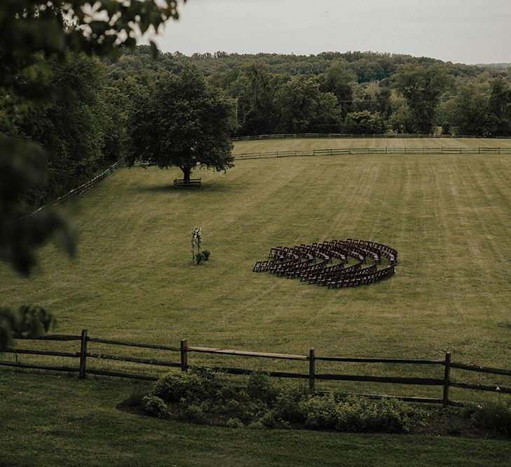 Jenny Yoo Bride For An Outdoor Farm Wedding In Maryland USA With Bridesmaids In Mismatched Dresses & Images From Erin Krespan