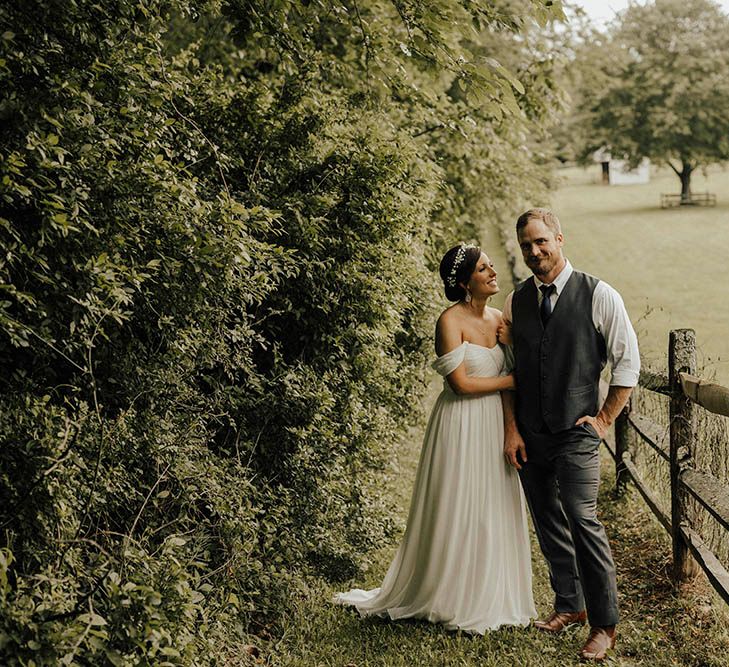 Jenny Yoo Bride For An Outdoor Farm Wedding In Maryland USA With Bridesmaids In Mismatched Dresses & Images From Erin Krespan