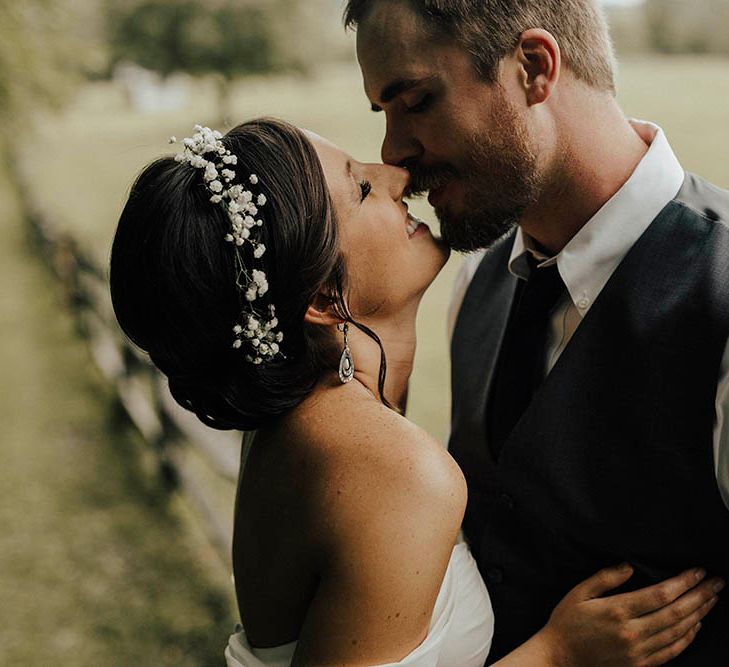 Jenny Yoo Bride For An Outdoor Farm Wedding In Maryland USA With Bridesmaids In Mismatched Dresses & Images From Erin Krespan