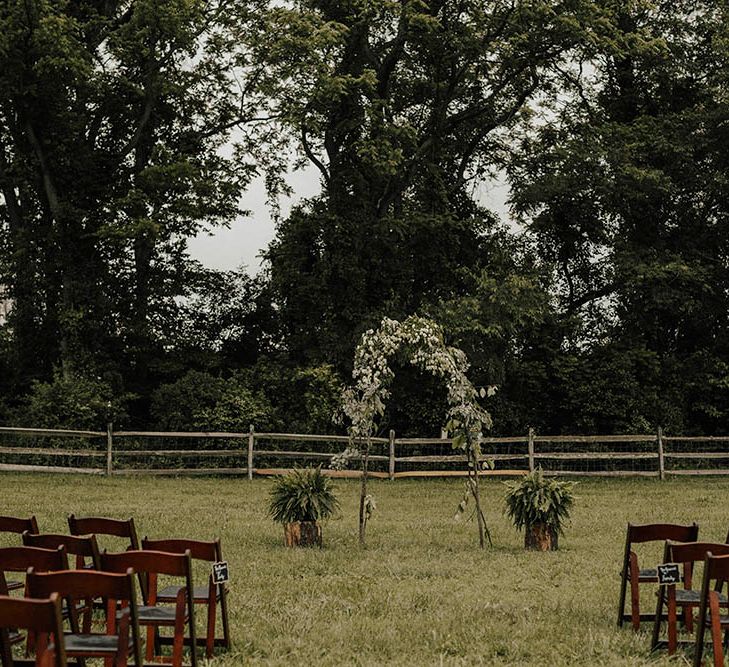 Jenny Yoo Bride For An Outdoor Farm Wedding In Maryland USA With Bridesmaids In Mismatched Dresses & Images From Erin Krespan