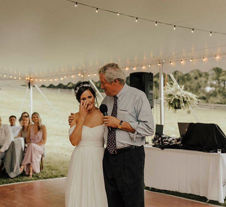 Jenny Yoo Bride For An Outdoor Farm Wedding In Maryland USA With Bridesmaids In Mismatched Dresses & Images From Erin Krespan