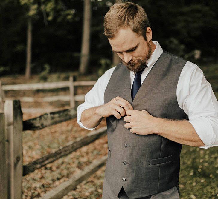 Jenny Yoo Bride For An Outdoor Farm Wedding In Maryland USA With Bridesmaids In Mismatched Dresses & Images From Erin Krespan