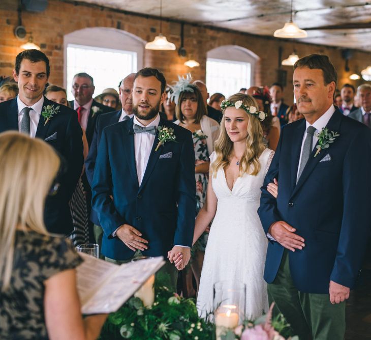 Wedding Ceremony at The West Mill in Derbyshire by Matt Brown Photography