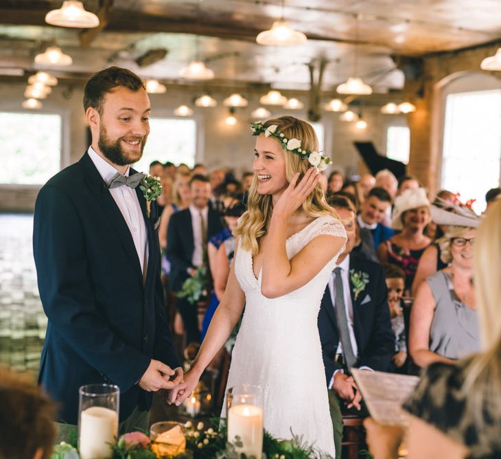 Wedding Ceremony at The West Mill in Derbyshire by Matt Brown Photography