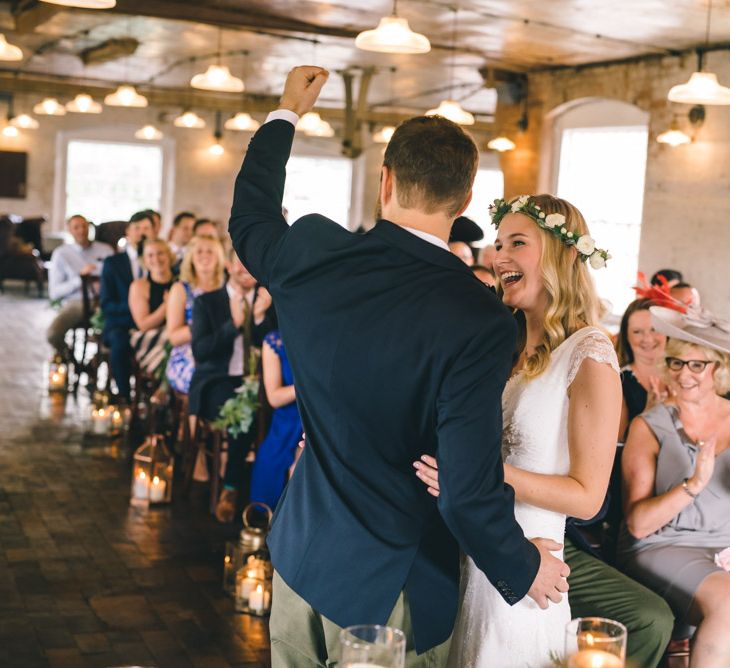 Wedding Ceremony at The West Mill in Derbyshire by Matt Brown Photography