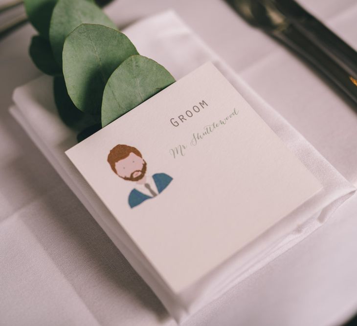 Hand Illustrated Place Setting by Yellowstone Paper Works | Photography by Matt Brown Photography