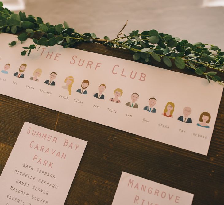 Table Plan Wedding Stationery by Yellowstone Paper Works | Photography by Matt Brown Photography