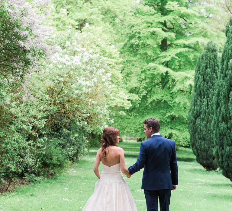 Bride in Sarah Bussey from Ivory & Co. Gown | Elegant Blush Pink & White Wedding at Aynhoe Park in Oxfordshire | Lucy Davenport Photography