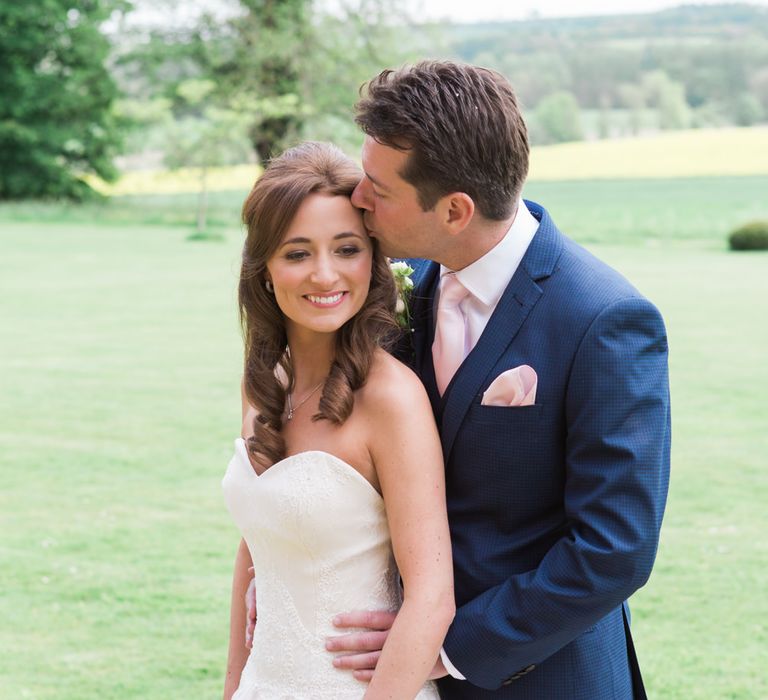 Bride in Sarah Bussey from Ivory & Co. Gown | Elegant Blush Pink & White Wedding at Aynhoe Park in Oxfordshire | Lucy Davenport Photography