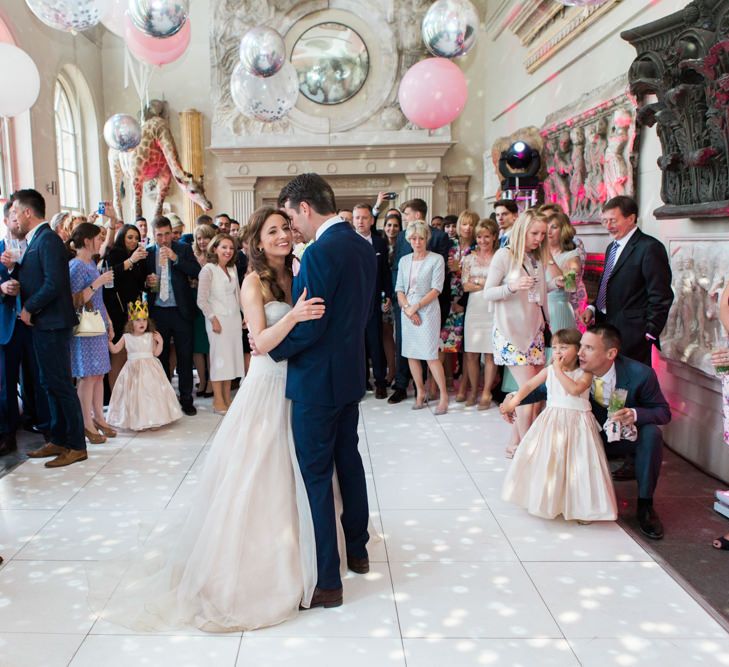 First Dance | Elegant Blush Pink & White Wedding at Aynhoe Park in Oxfordshire | Lucy Davenport Photography