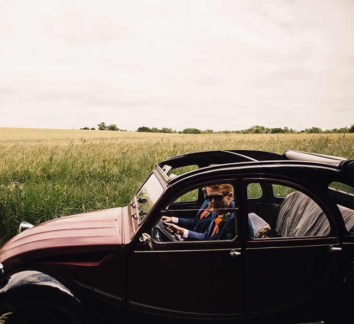 Groomsmen in Wedding Car