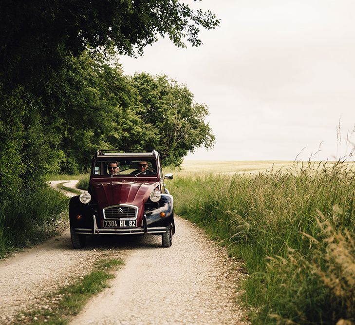 Groomsmen in Wedding Car