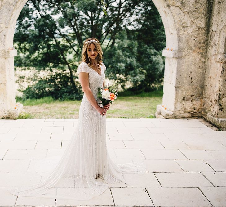 Bride in Eliza Jane Howell Gown