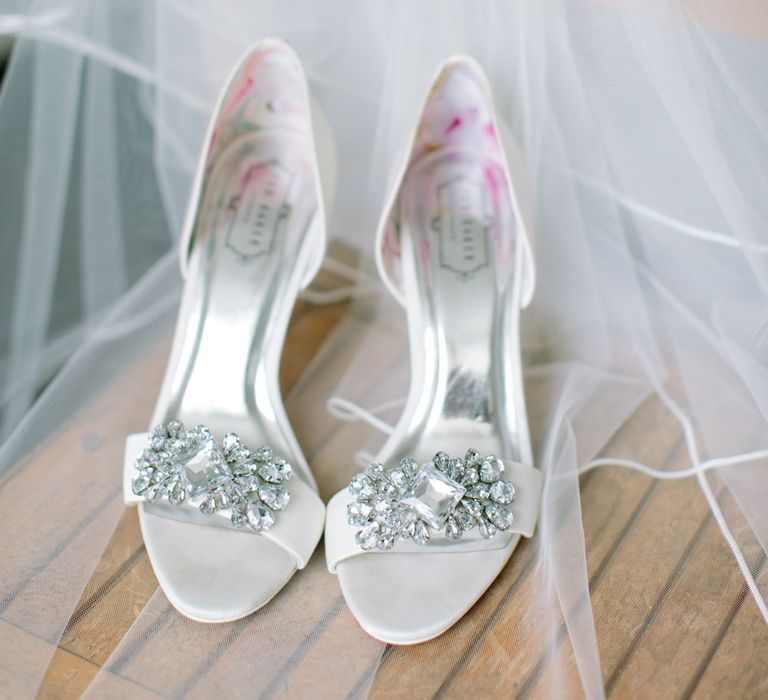 Jewel Encrusted Wedding Shoes | Stylish Hackney Town Hall Wedding | Camilla Arnhold Photography | This Modern Revelry Film