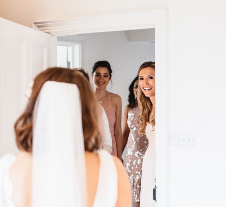 Rime Arodaky Bride For A Rustic Wild Flower Filled Wedding at Anran Devon With Mismatched Bridesmaids Dresses & Images From A Thing Like That Photography