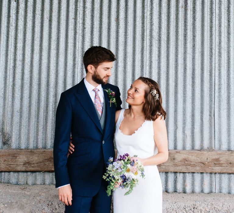 Rime Arodaky Bride For A Rustic Wild Flower Filled Wedding at Anran Devon With Mismatched Bridesmaids Dresses & Images From A Thing Like That Photography