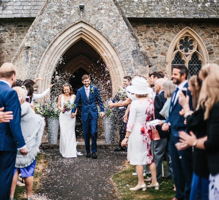 Rime Arodaky Bride For A Rustic Wild Flower Filled Wedding at Anran Devon With Mismatched Bridesmaids Dresses & Images From A Thing Like That Photography