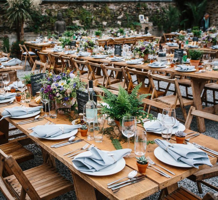 Rime Arodaky Bride For A Rustic Wild Flower Filled Wedding at Anran Devon With Mismatched Bridesmaids Dresses & Images From A Thing Like That Photography