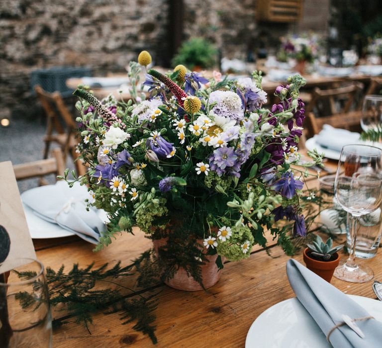 Rime Arodaky Bride For A Rustic Wild Flower Filled Wedding at Anran Devon With Mismatched Bridesmaids Dresses & Images From A Thing Like That Photography