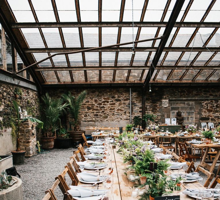 Rime Arodaky Bride For A Rustic Wild Flower Filled Wedding at Anran Devon With Mismatched Bridesmaids Dresses & Images From A Thing Like That Photography