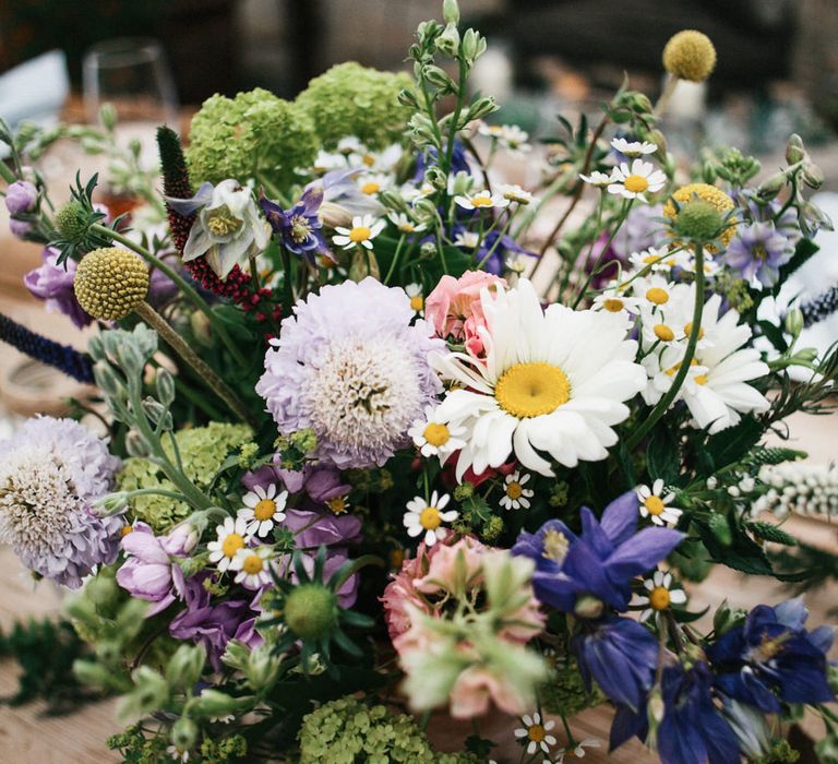 Rime Arodaky Bride For A Rustic Wild Flower Filled Wedding at Anran Devon With Mismatched Bridesmaids Dresses & Images From A Thing Like That Photography