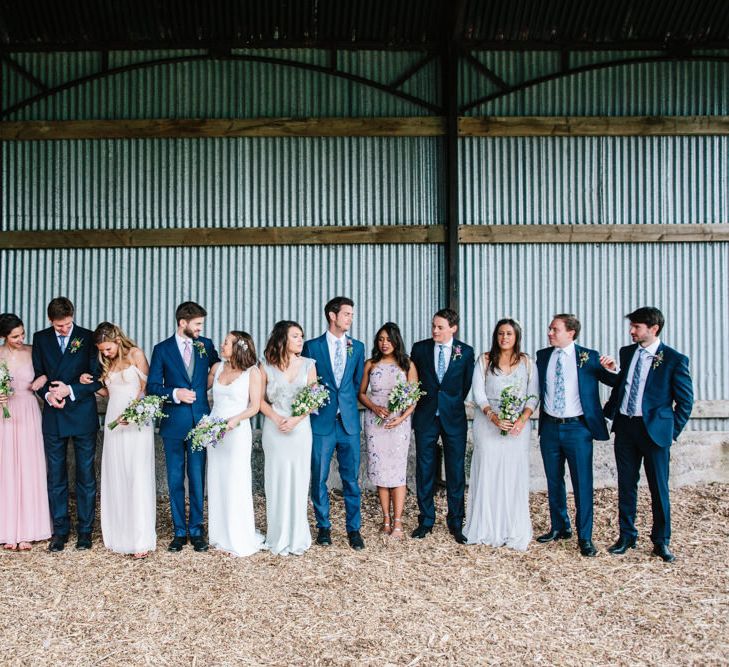 Rime Arodaky Bride For A Rustic Wild Flower Filled Wedding at Anran Devon With Mismatched Bridesmaids Dresses & Images From A Thing Like That Photography