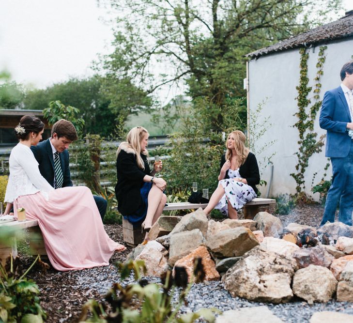 Rime Arodaky Bride For A Rustic Wild Flower Filled Wedding at Anran Devon With Mismatched Bridesmaids Dresses & Images From A Thing Like That Photography