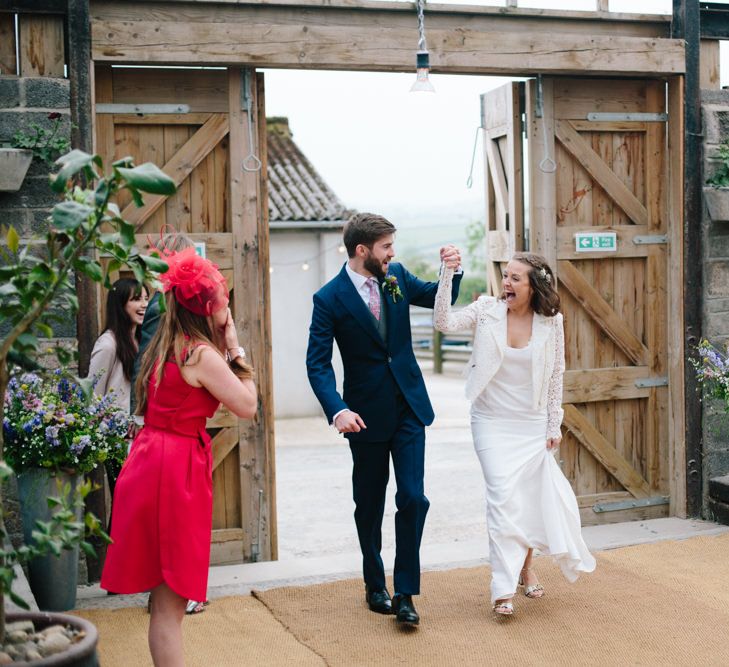 Rime Arodaky Bride For A Rustic Wild Flower Filled Wedding at Anran Devon With Mismatched Bridesmaids Dresses & Images From A Thing Like That Photography