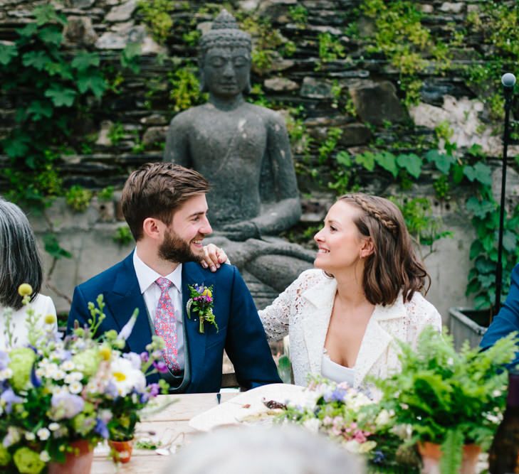 Rime Arodaky Bride For A Rustic Wild Flower Filled Wedding at Anran Devon With Mismatched Bridesmaids Dresses & Images From A Thing Like That Photography