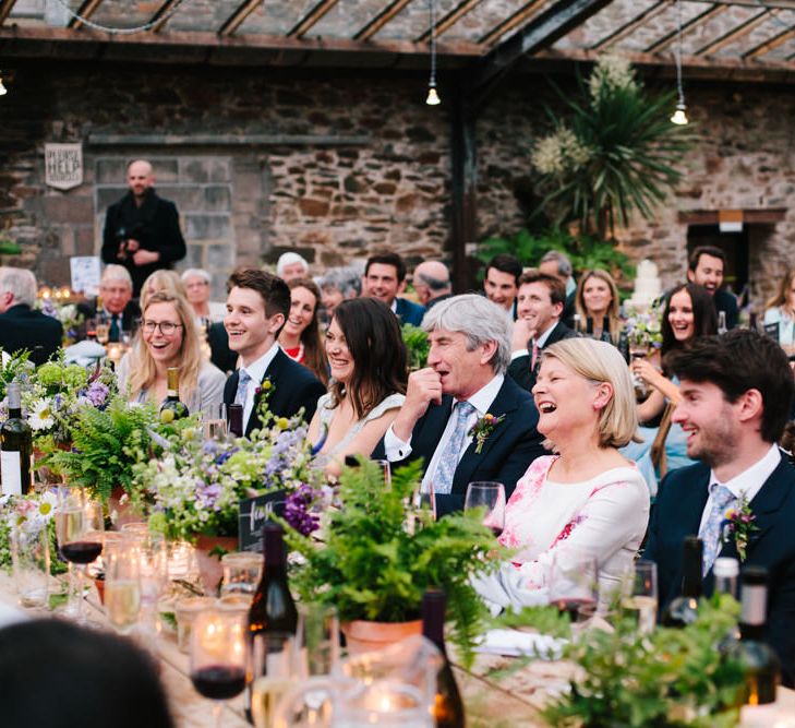 Rime Arodaky Bride For A Rustic Wild Flower Filled Wedding at Anran Devon With Mismatched Bridesmaids Dresses & Images From A Thing Like That Photography