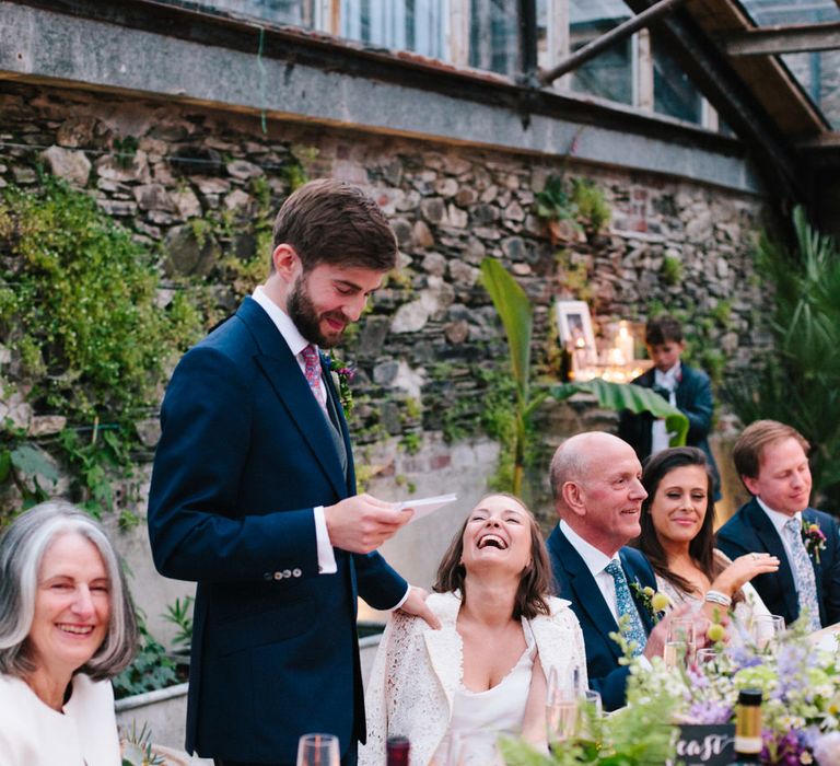 Rime Arodaky Bride For A Rustic Wild Flower Filled Wedding at Anran Devon With Mismatched Bridesmaids Dresses & Images From A Thing Like That Photography