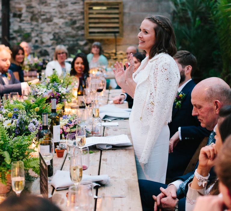 Rime Arodaky Bride For A Rustic Wild Flower Filled Wedding at Anran Devon With Mismatched Bridesmaids Dresses & Images From A Thing Like That Photography