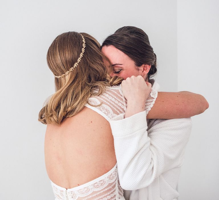 Bridal Preparations | Bride in Watters Lenora Gown from Agape Bridal | Contemporary City Wedding at People's History Museum & Hope Mill Theatre, Manchester Planned by Alternative Weddings MCR | Babb Photography