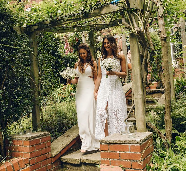 Bridesmaids in White by Harriet Holling Bridal