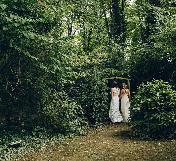 Bridesmaids in White by Harriet Holling Bridal