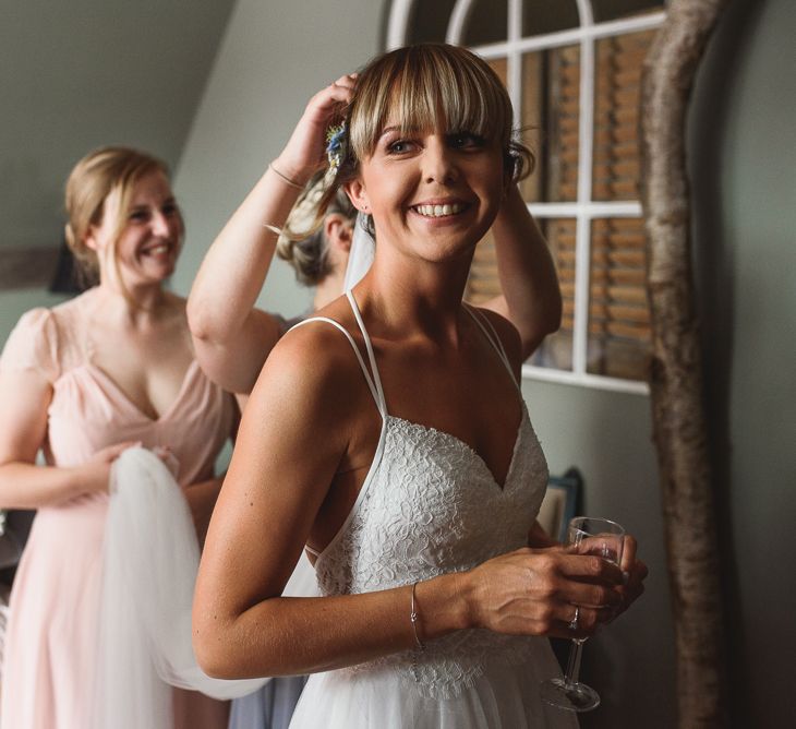 Greenery Filled Wedding At The Bell Ticehurst With Bride In Willowby By Watters Gown & Groom In Green Checked Suit With Images From Jackson & Co Photography