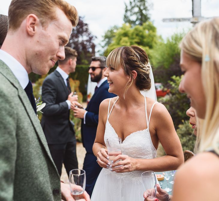 Greenery Filled Wedding At The Bell Ticehurst With Bride In Willowby By Watters Gown & Groom In Green Checked Suit With Images From Jackson & Co Photography