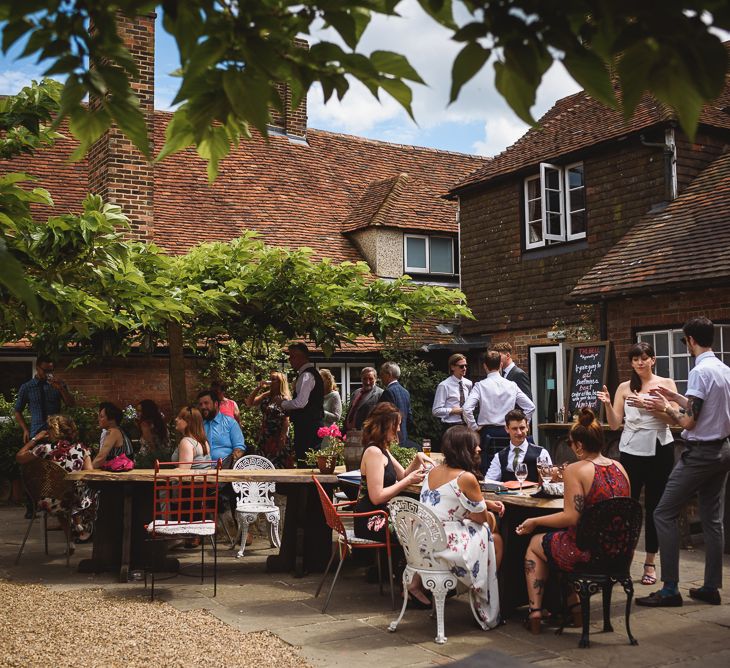 Greenery Filled Wedding At The Bell Ticehurst With Bride In Willowby By Watters Gown & Groom In Green Checked Suit With Images From Jackson & Co Photography