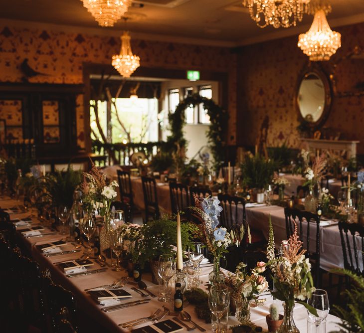 Greenery Filled Wedding At The Bell Ticehurst With Bride In Willowby By Watters Gown & Groom In Green Checked Suit With Images From Jackson & Co Photography