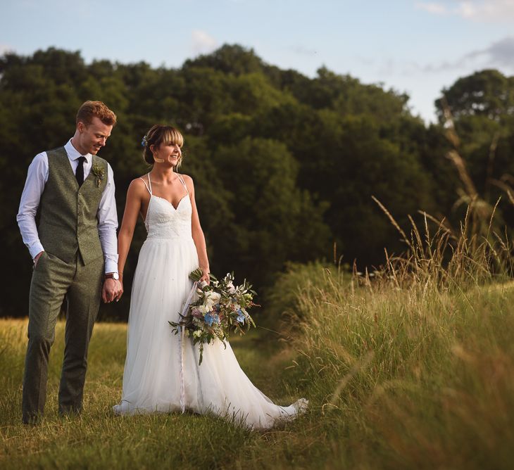 Greenery Filled Wedding At The Bell Ticehurst With Bride In Willowby By Watters Gown & Groom In Green Checked Suit With Images From Jackson & Co Photography