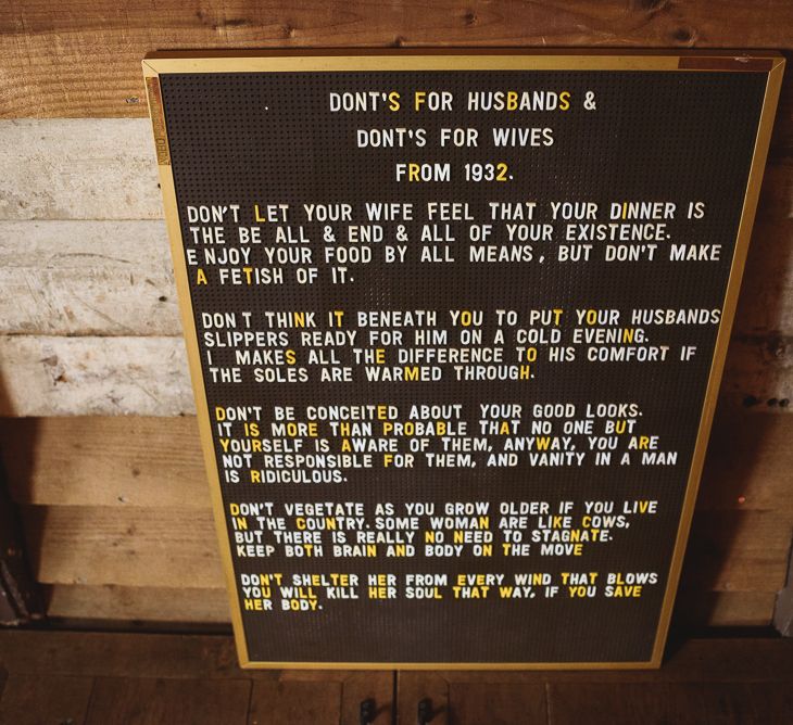 Wedding Do's & Don'ts