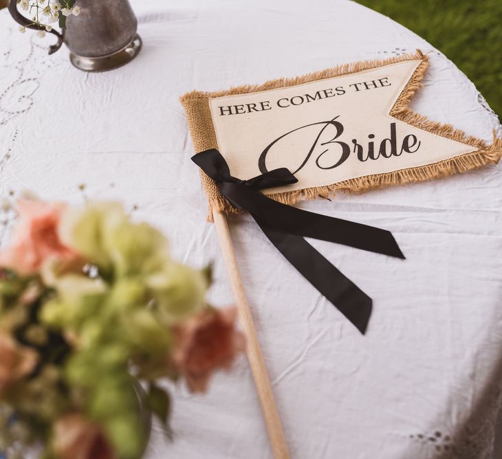 Outdoor Ceremony For A Rustic Wedding At Dewsall Court Herefordshire