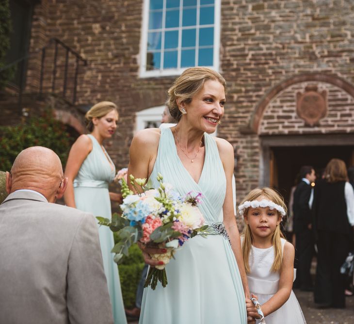 Outdoor Ceremony For A Rustic Wedding At Dewsall Court Herefordshire