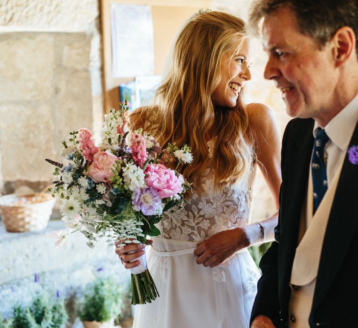 Bride & Her Father Arriving At Church