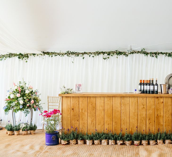 Wedding Bar At Marquee Wedding Reception