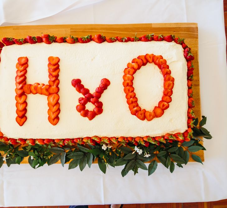 Wedding Cake With Strawberries