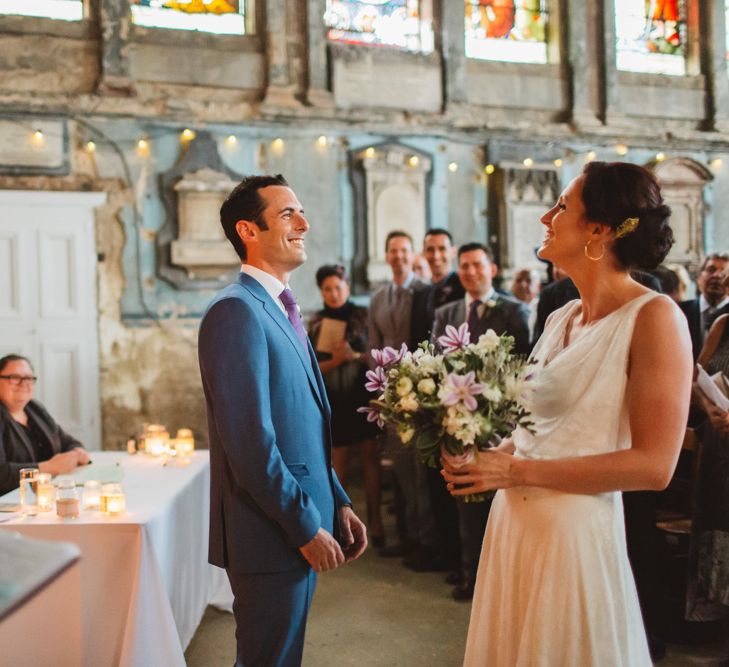 Bride & Groom at the Asylum Altar