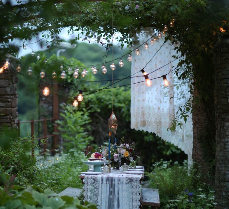 Magical Outdoor Dining at Hayne Devon Boutique Wedding Venue